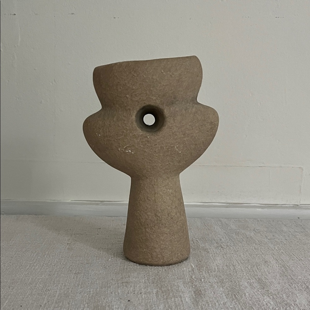 Modern Tan Ceramic Vase